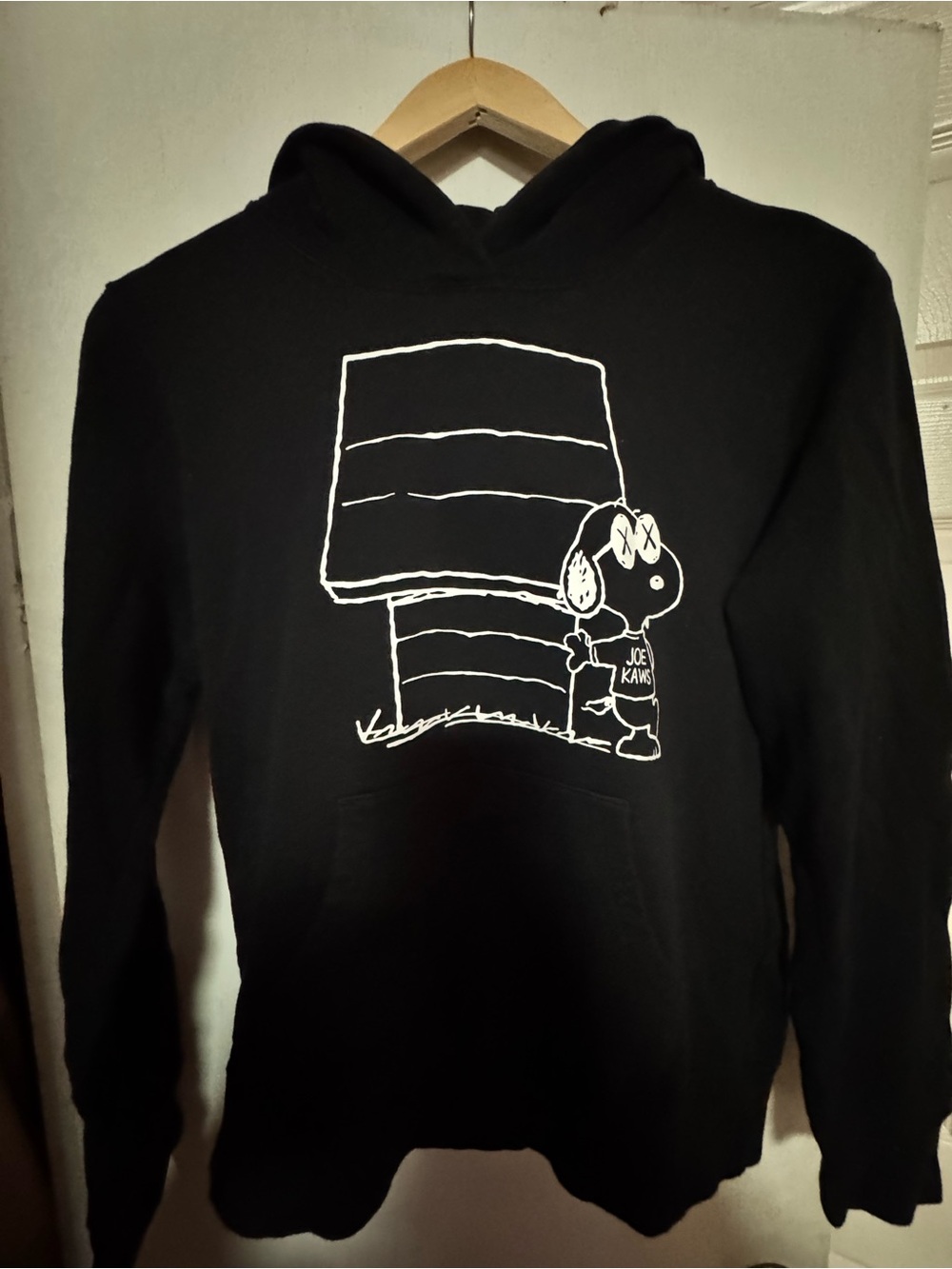 KAWS x Uniqlo - Black and White Peanuts Collaboration Hoodie